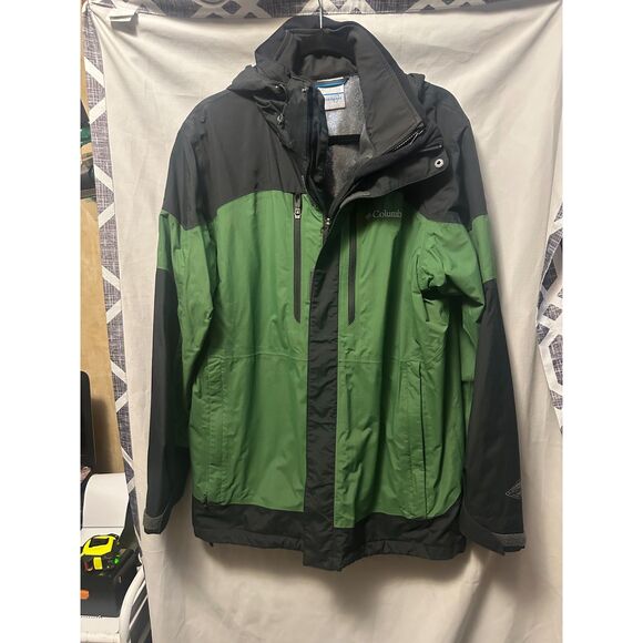 Columbia Summit Crest Interchanged Jacket Size Medium Dark Green Black - Picture 1 of 8